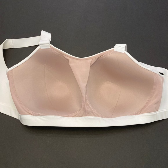 Nike Dri-FIT Sports Bra White 1X F-G 34-36 High Support Padded Workout Athletic - Picture 6 of 11